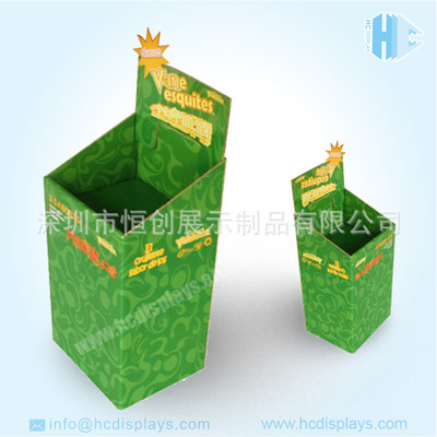 超市零食擺放促銷紙貨架與商場(chǎng)餅干紙陳列架 恒創(chuàng)定制的專業(yè)解決方案